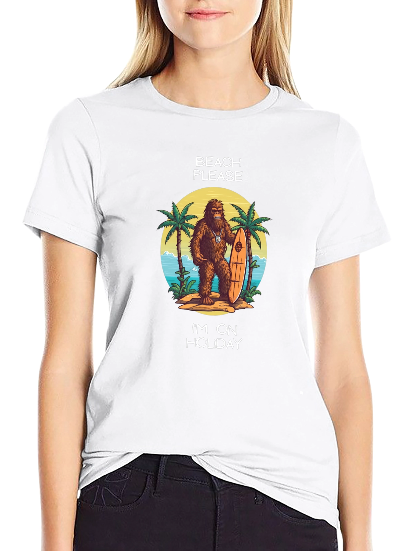Camiseta Negra Vacaciones Playa