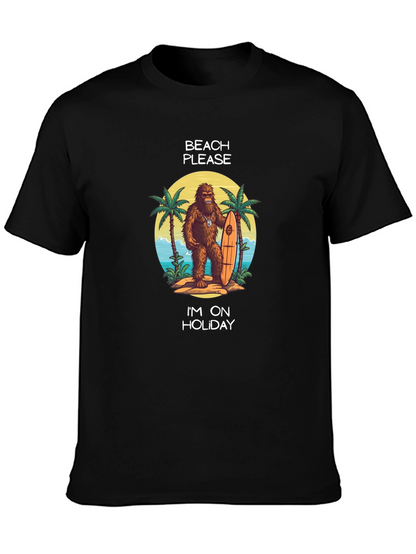 Camiseta Negra Vacaciones Playa