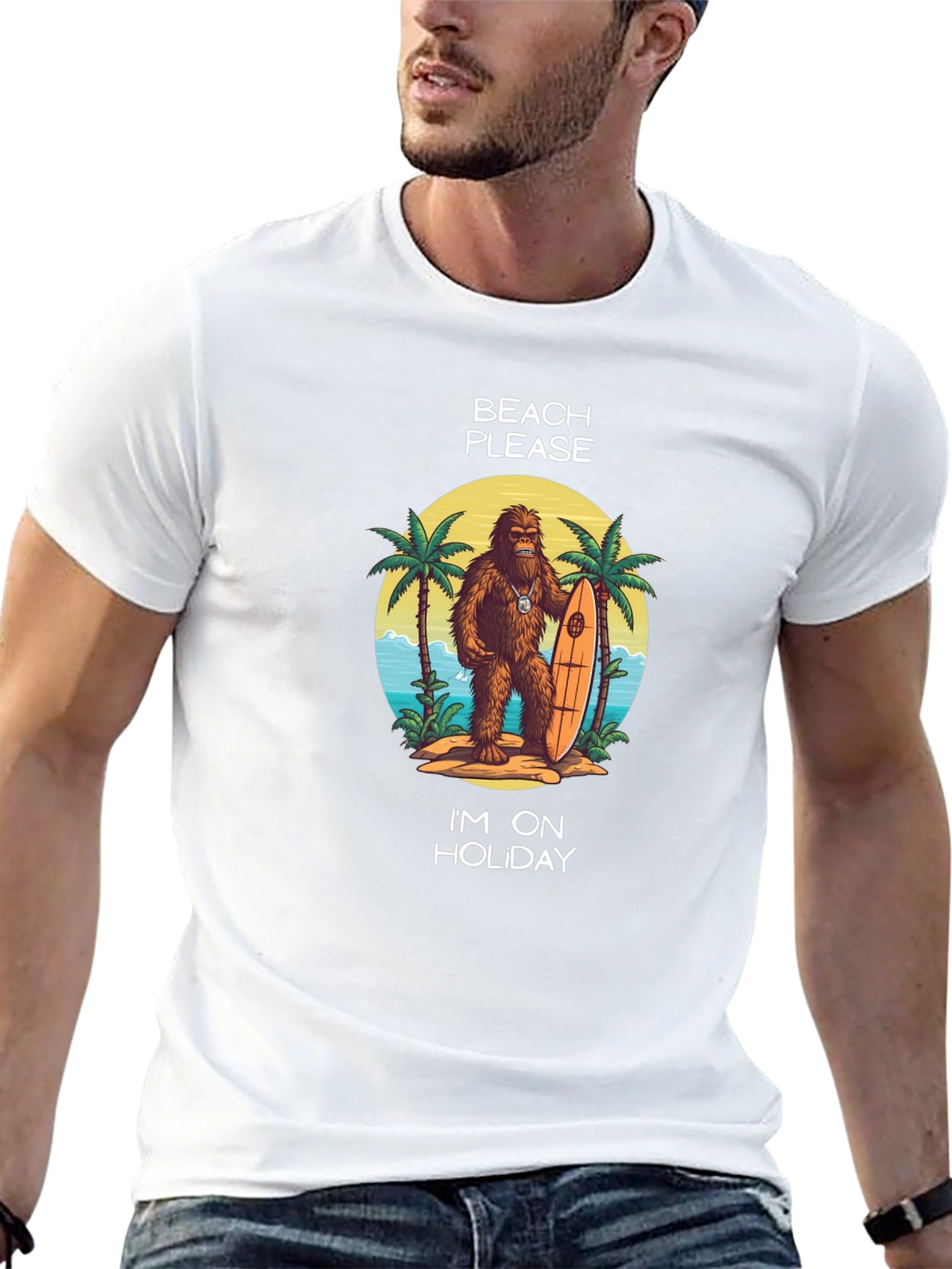 Camiseta Negra Vacaciones Playa