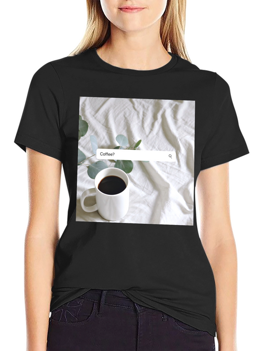 Camiseta Negra Coffee? Minimalista y Cómoda