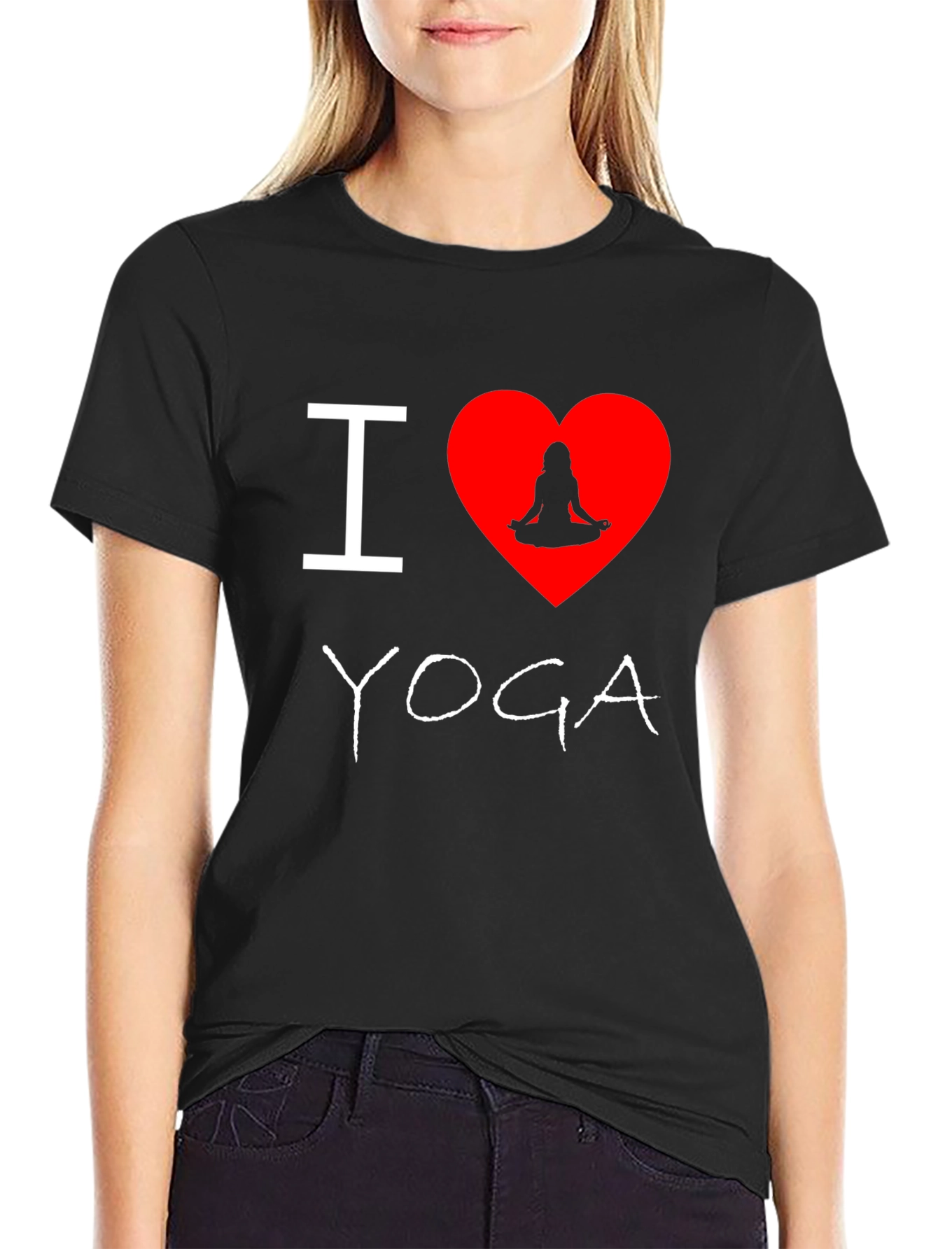 Camiseta Negra Amo Yoga para Hombre