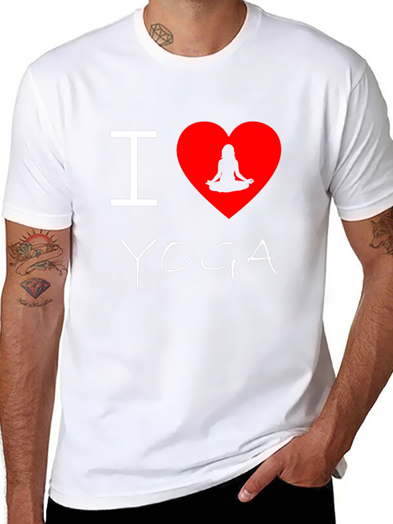 Camiseta Negra Amo Yoga para Hombre