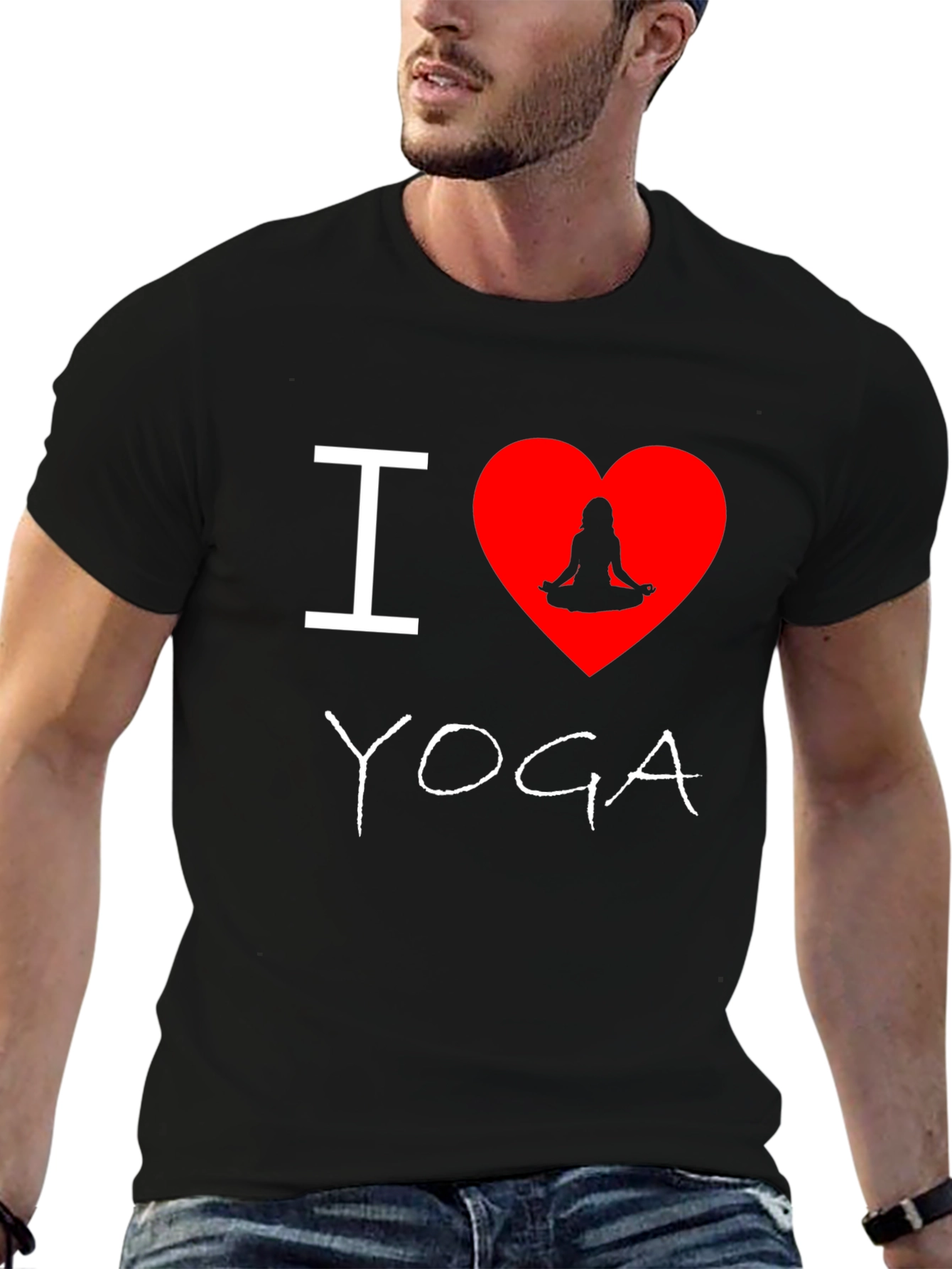 Camiseta Negra Amo Yoga para Hombre