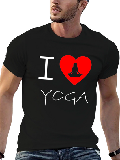 Camiseta Negra Amo Yoga para Hombre