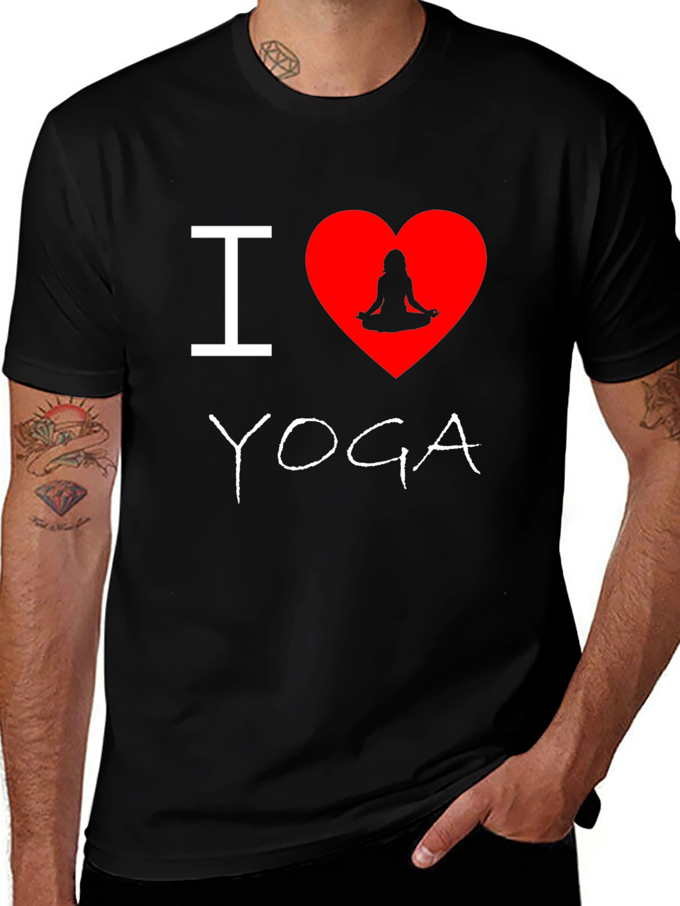 Camiseta Negra Amo Yoga para Hombre