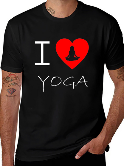 Camiseta Negra Amo Yoga para Hombre