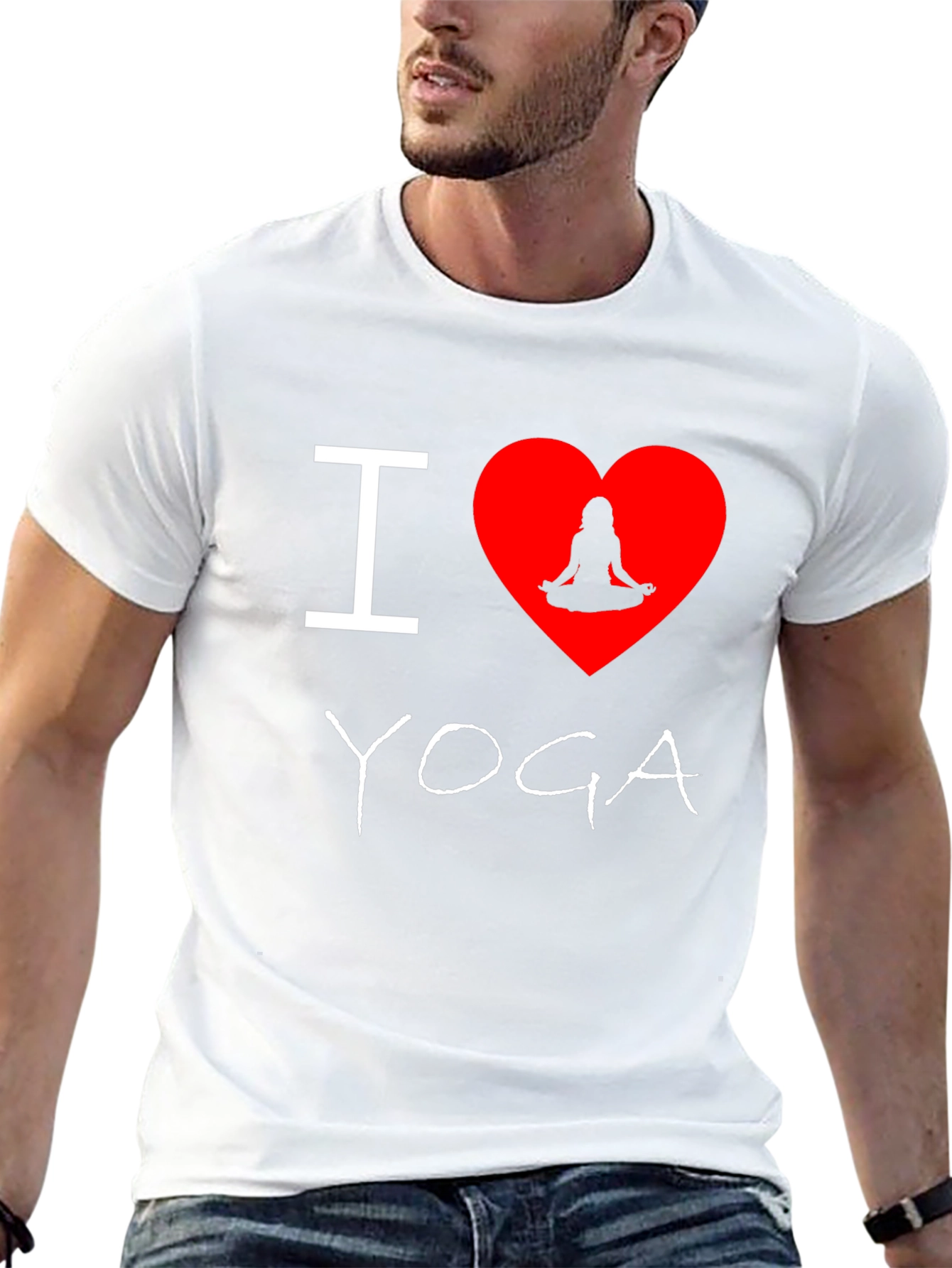 Camiseta Negra Amo Yoga para Hombre