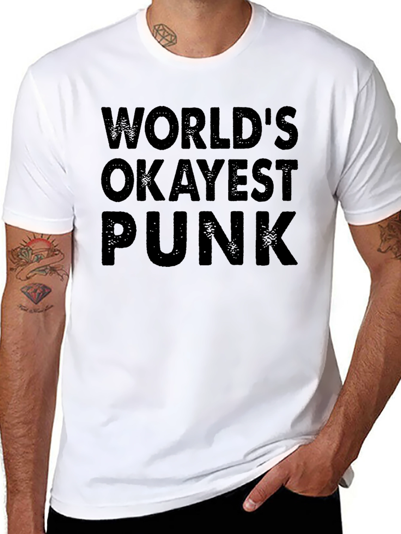 Camiseta Negra: Worlds Okayest Punk