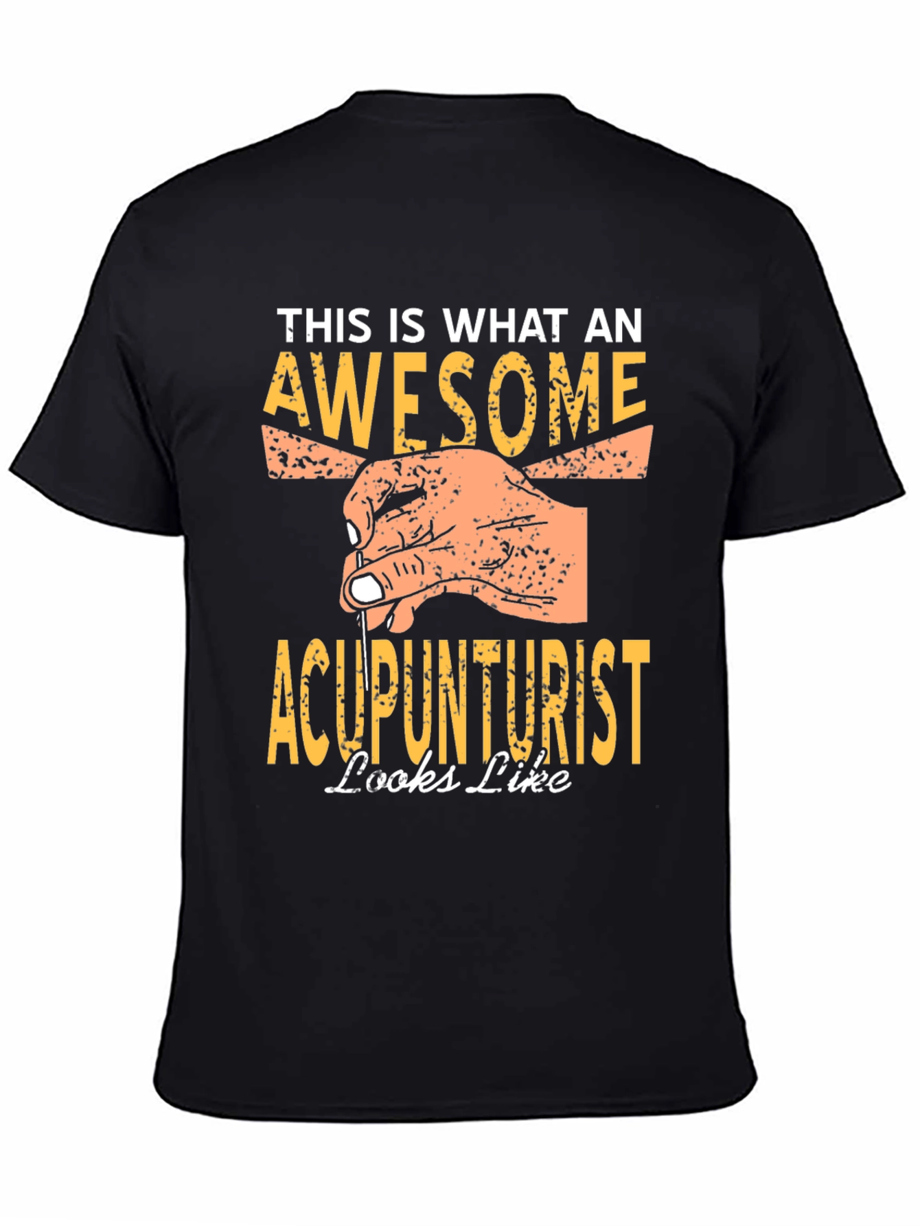 Camiseta Negra Acupunturista Impresionante