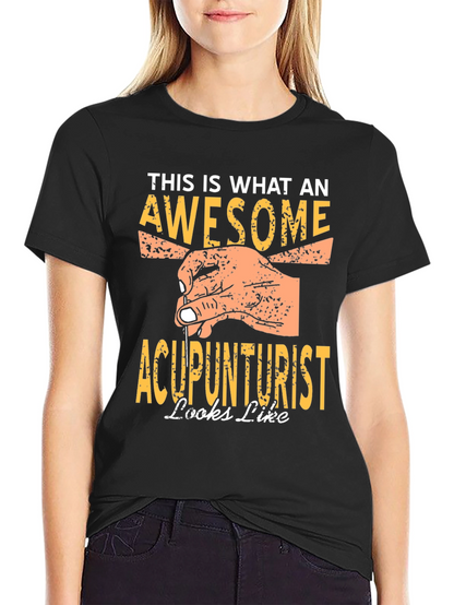 Camiseta Negra Acupunturista Impresionante