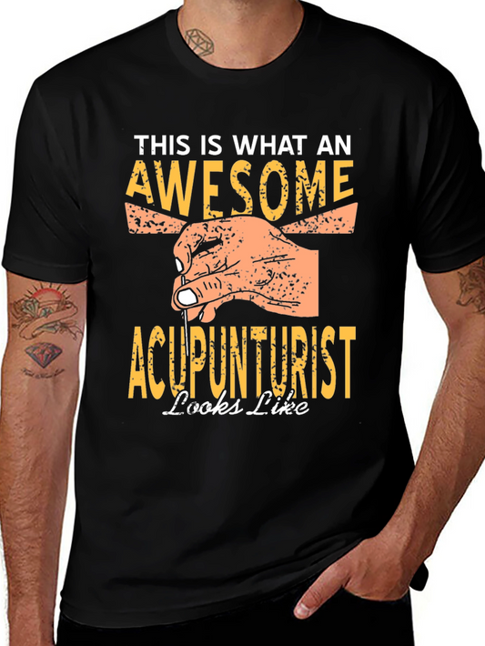 Camiseta Negra Acupunturista Impresionante