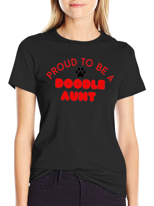Camiseta Negra Proud to be a Doodle Aunt