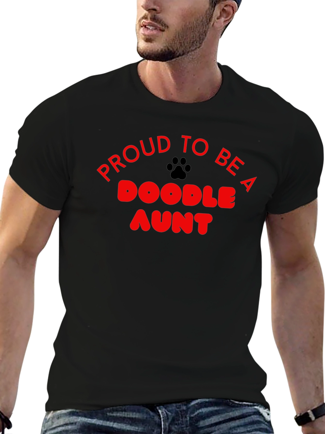 Camiseta Negra Proud to be a Doodle Aunt