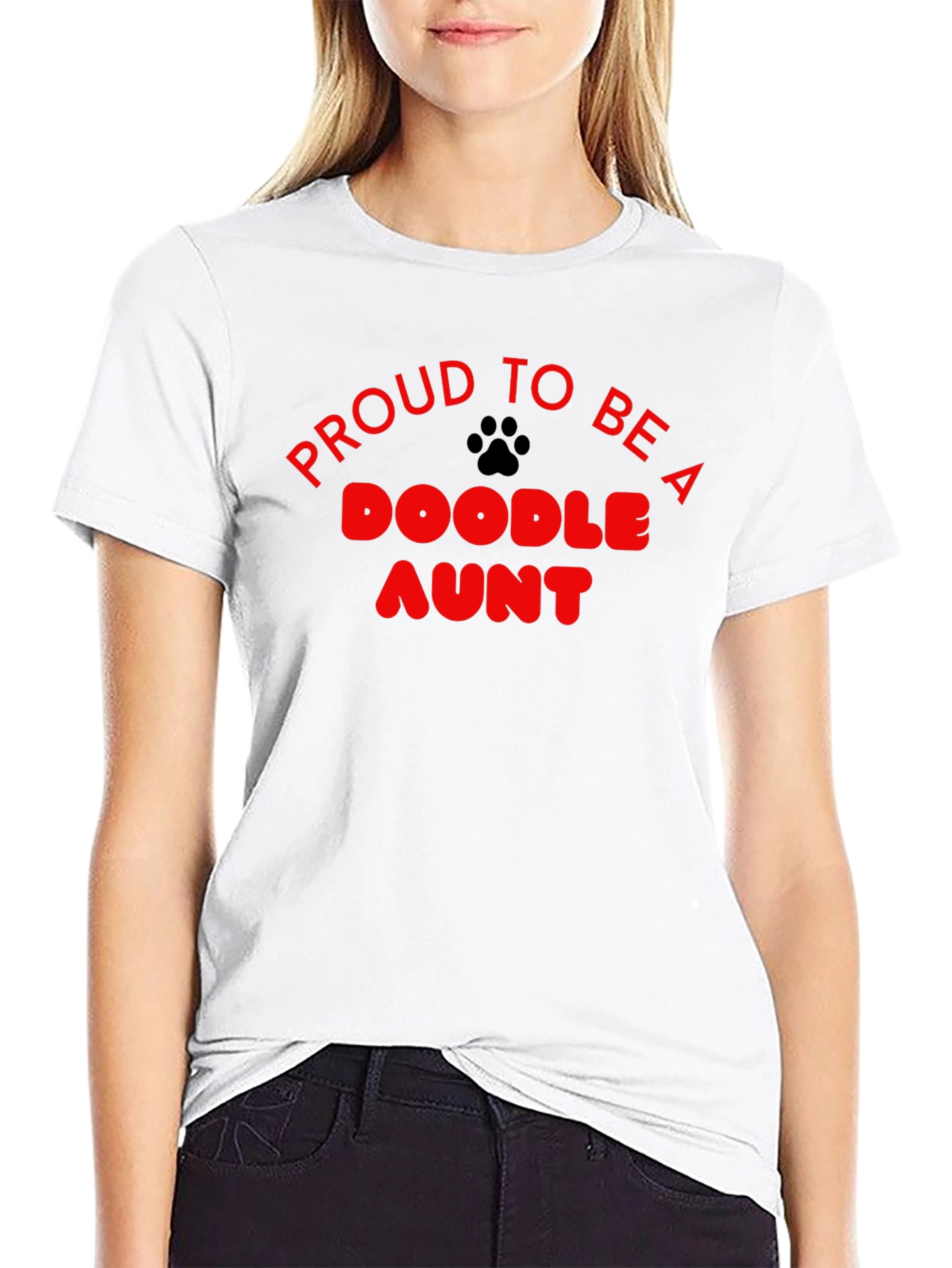 Camiseta Negra Proud to be a Doodle Aunt