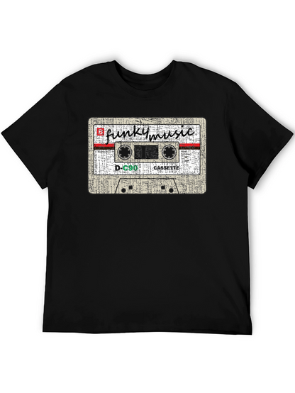 Camiseta Negra con Diseño de Casete Funky Music