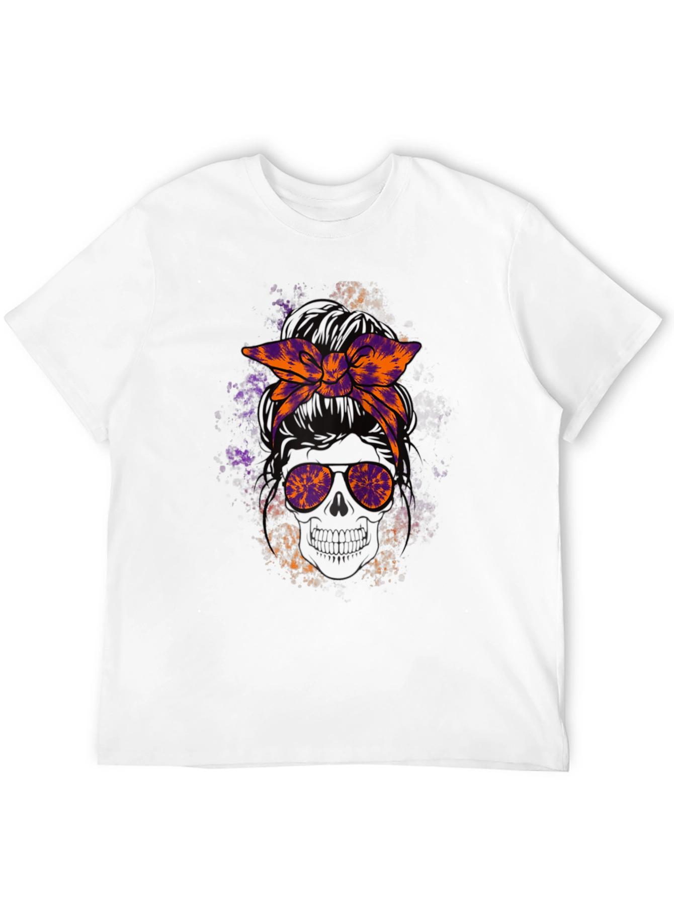 Camiseta Cráneo con Cinta Tie-Dye