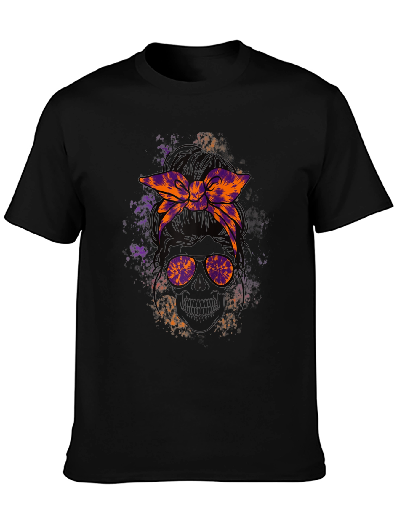 Camiseta Cráneo con Cinta Tie-Dye