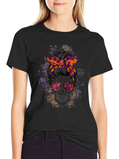 Camiseta Cráneo con Cinta Tie-Dye
