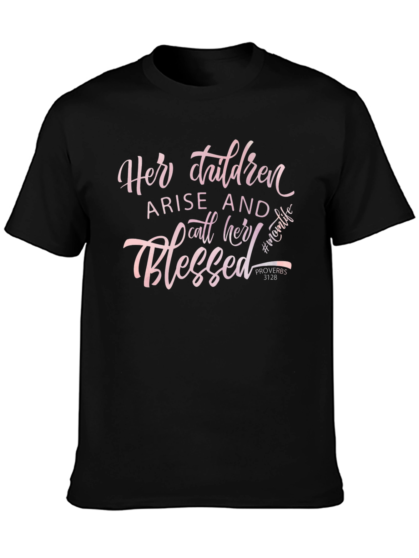 Camiseta Negra con Diseño Her Children Blessed