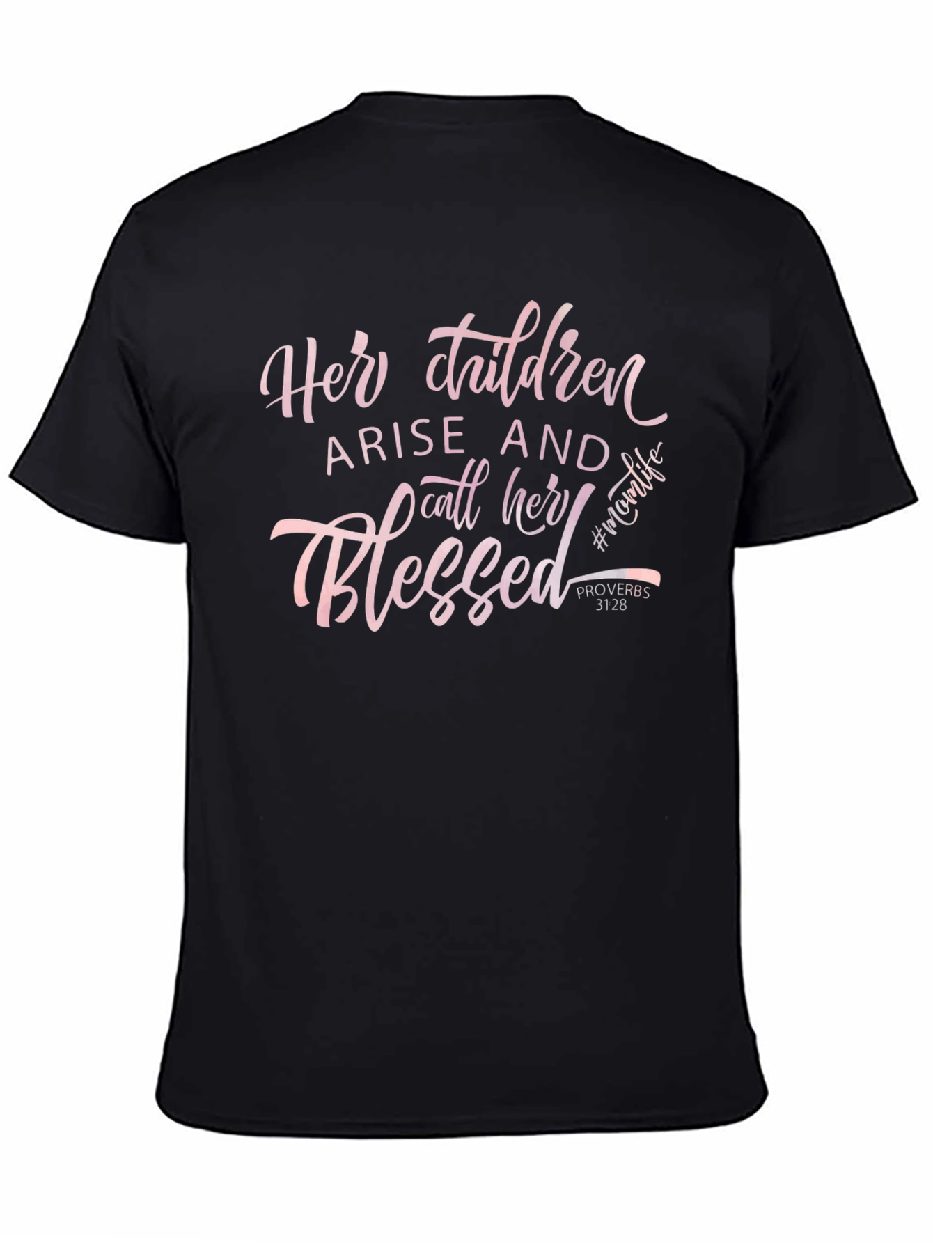 Camiseta Negra con Diseño Her Children Blessed