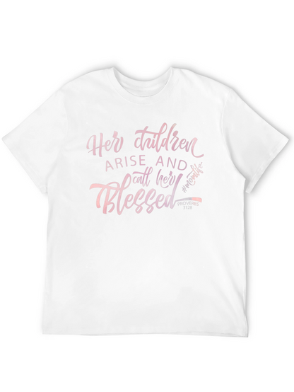 Camiseta Negra con Diseño Her Children Blessed