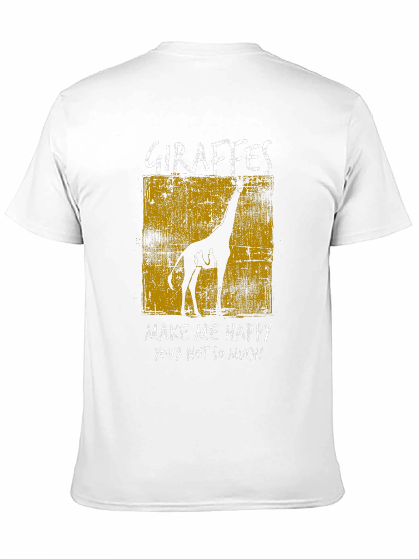Camiseta Negra con Diseño de Jirafa Graciosa
