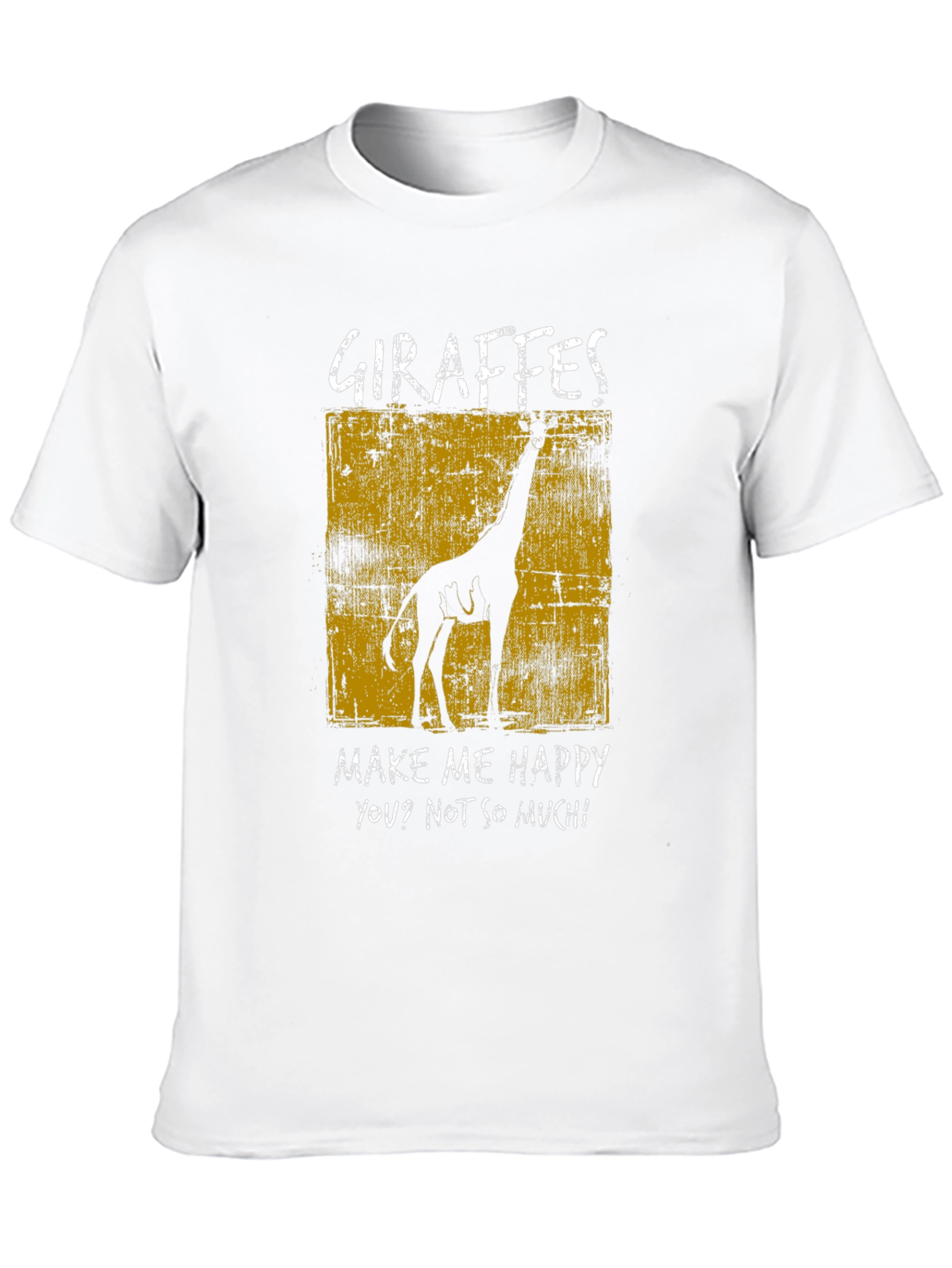 Camiseta Negra con Diseño de Jirafa Graciosa