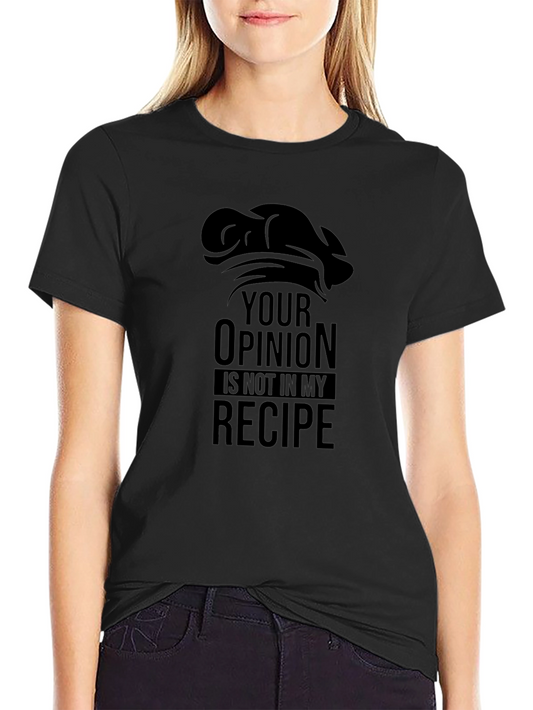 Camiseta Negra Chef: Tu Opinión No Está en Mi Receta