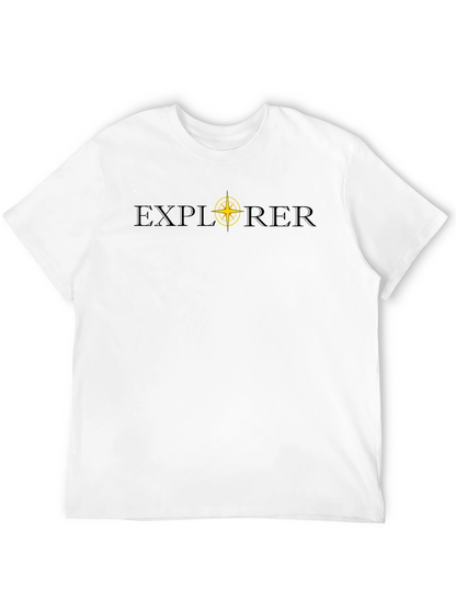 Camiseta Negra Explorer con Brújula - Aventura Diaria