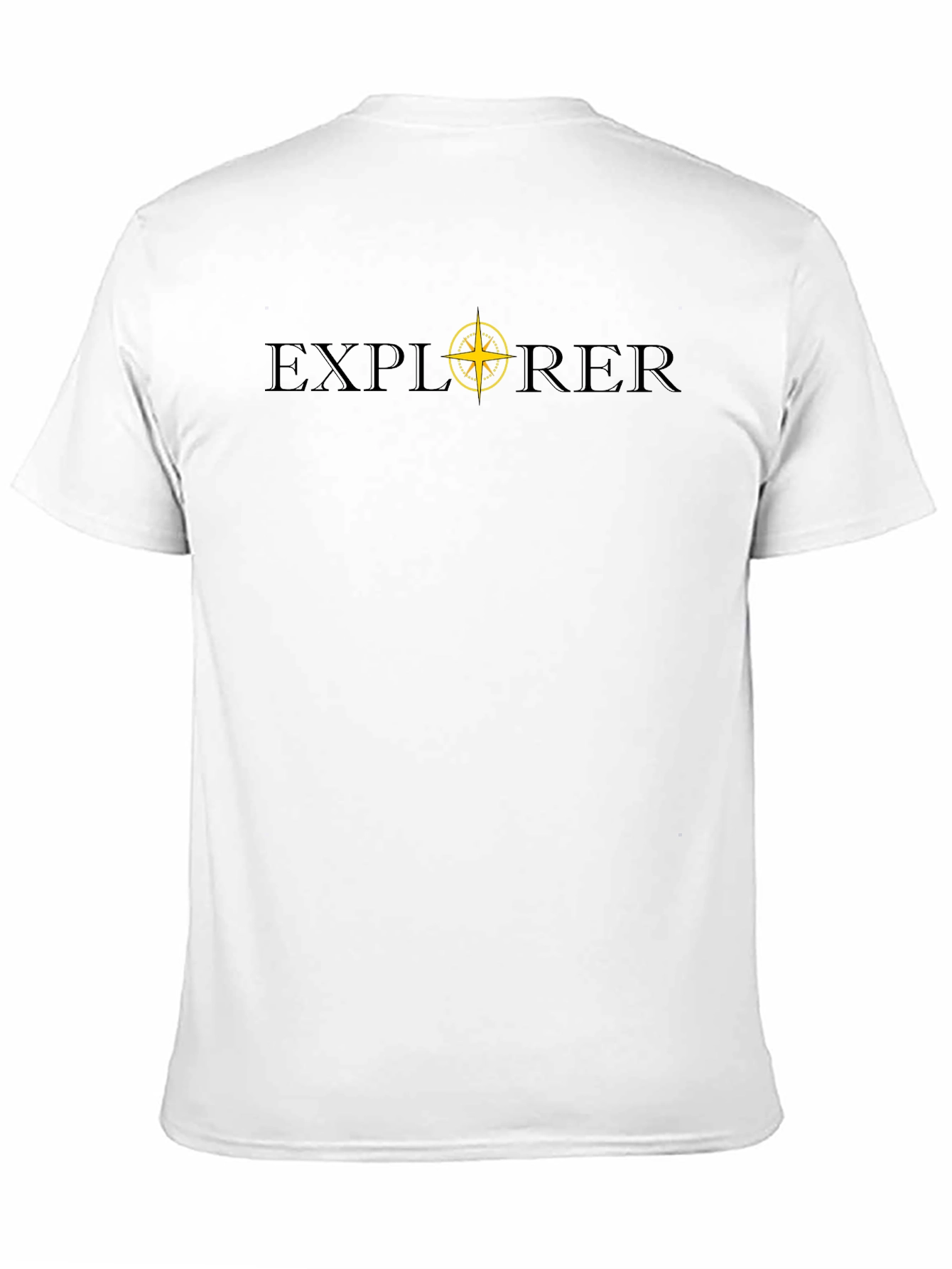 Camiseta Negra Explorer con Brújula - Aventura Diaria