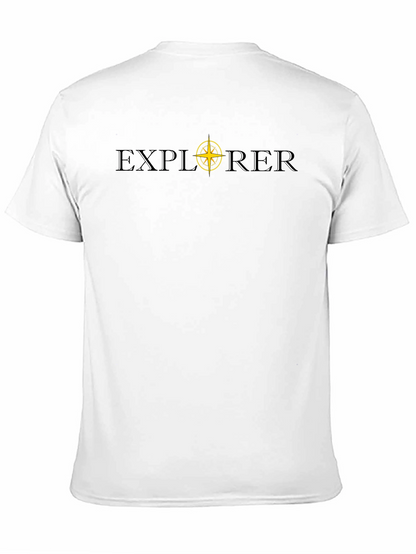 Camiseta Negra Explorer con Brújula - Aventura Diaria