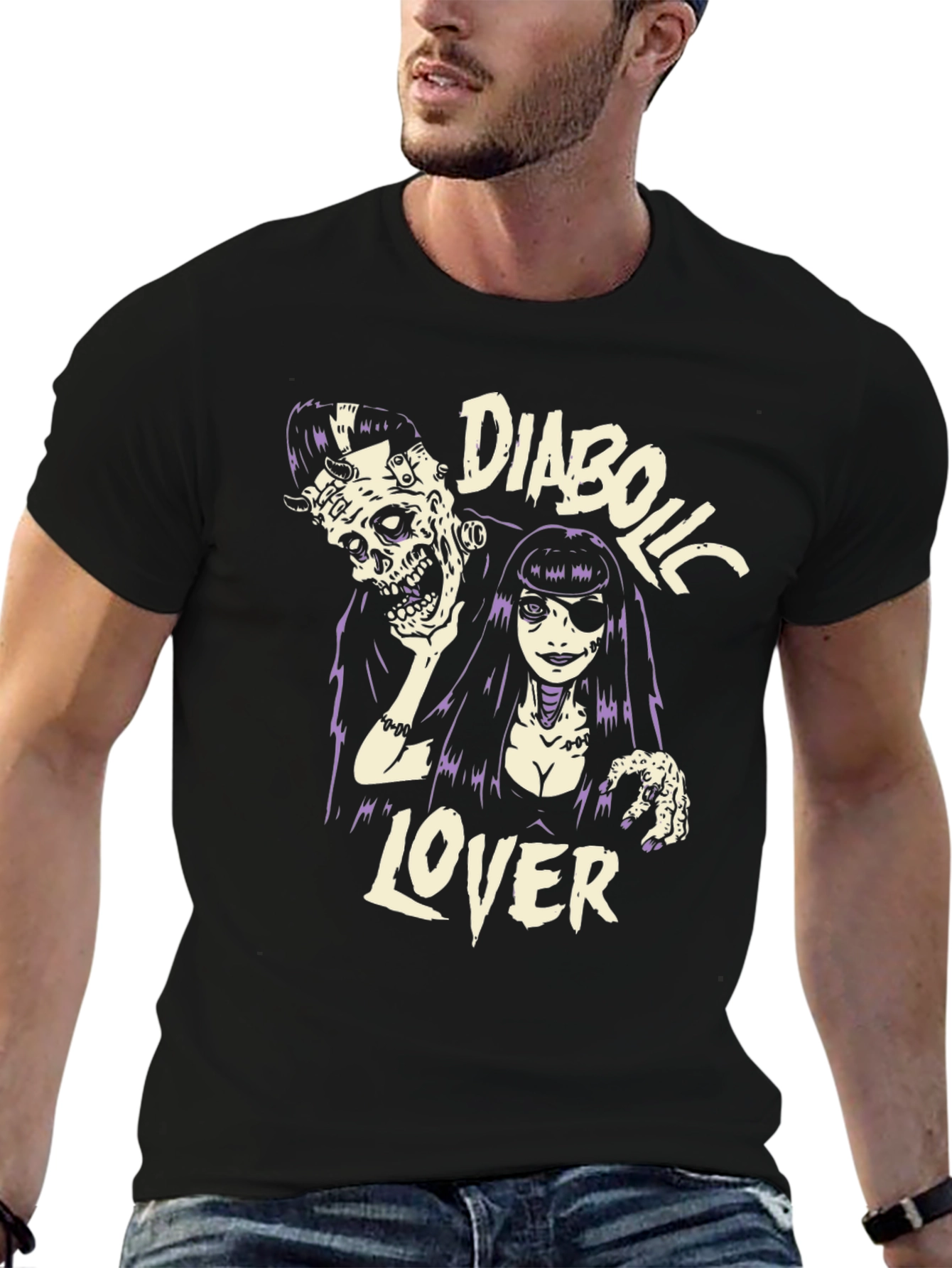 Camiseta Negra Diabolic Lover - Estilo Gótico