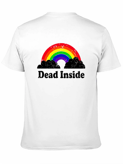Camiseta Negra Dead Inside Arcoíris