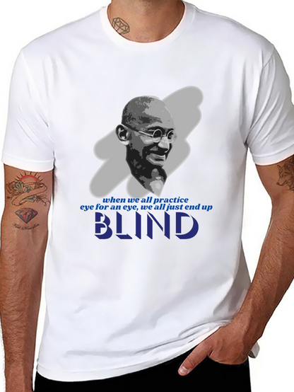 Camiseta Gandhi: Ojo por Ojo te Dejará Ciego