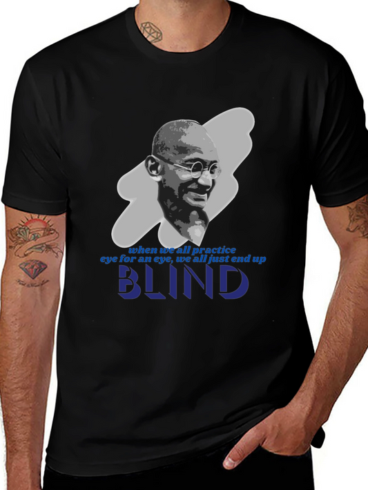 Camiseta Gandhi: Ojo por Ojo te Dejará Ciego