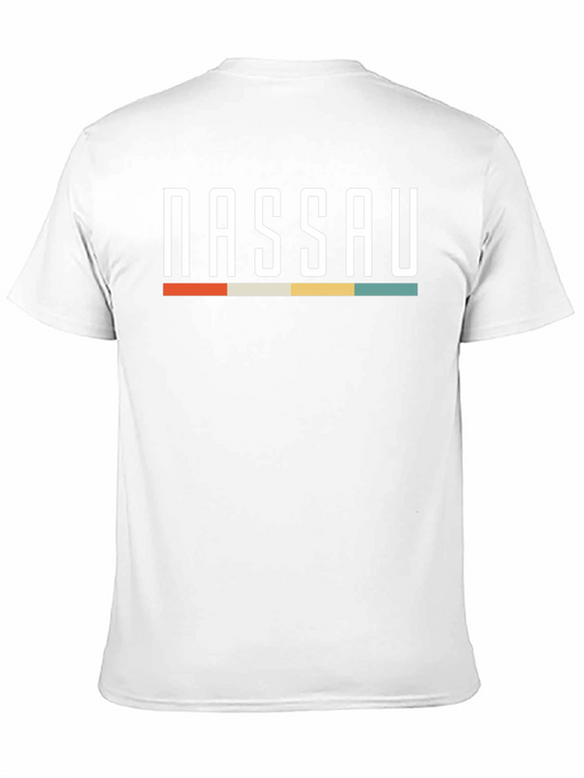 Camiseta Negra Nassau Vintage para Hombre