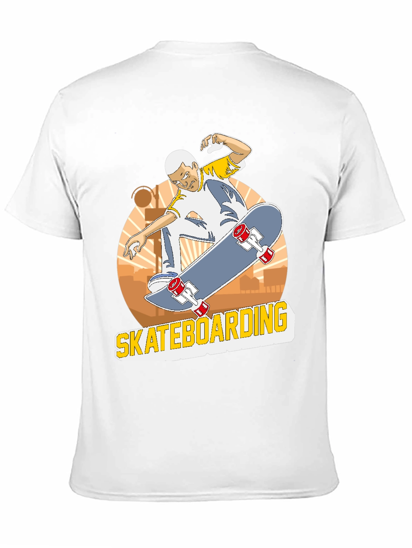 Camiseta Negra Skateboarding Hombre