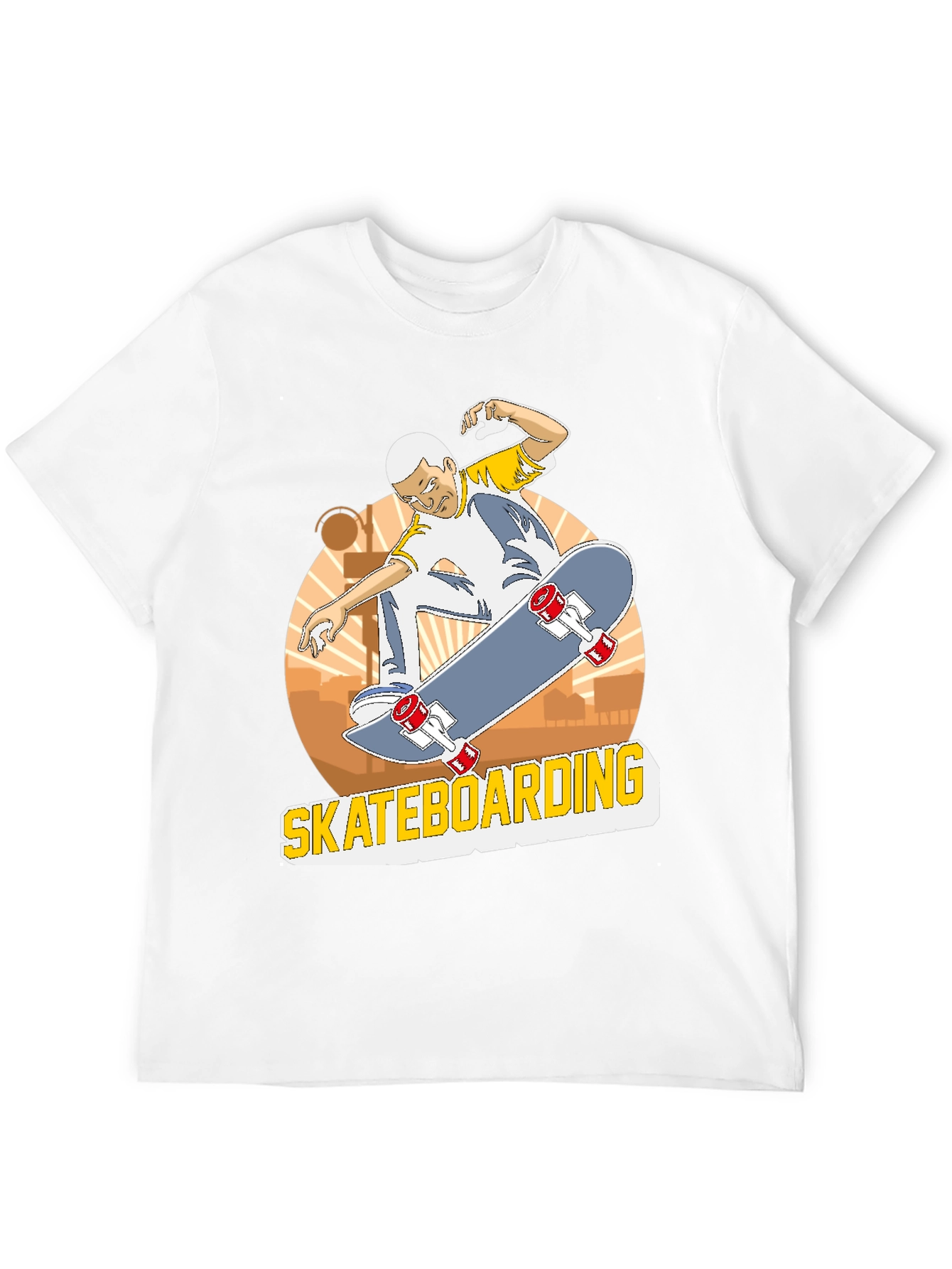 Camiseta Negra Skateboarding Hombre