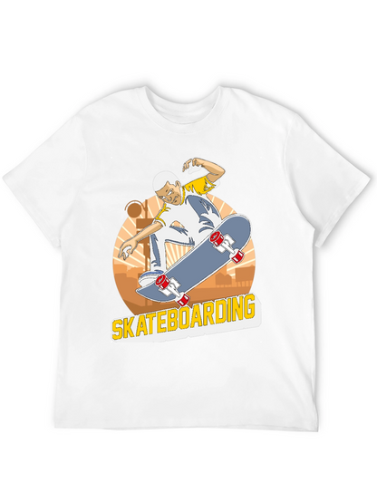 Camiseta Negra Skateboarding Hombre