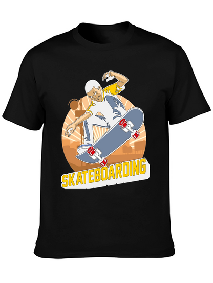 Camiseta Negra Skateboarding Hombre