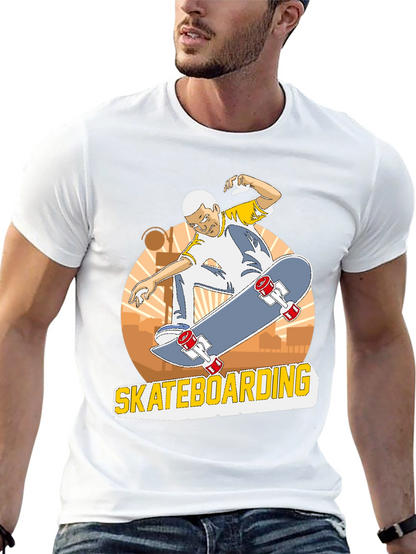 Camiseta Negra Skateboarding Hombre