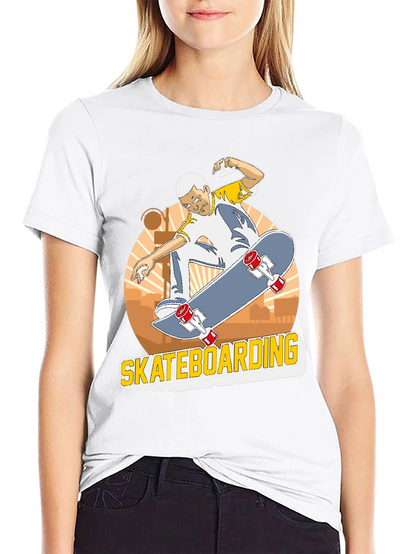 Camiseta Negra Skateboarding Hombre