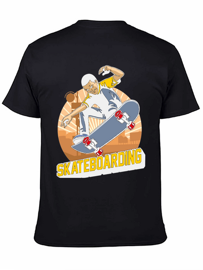 Camiseta Negra Skateboarding Hombre