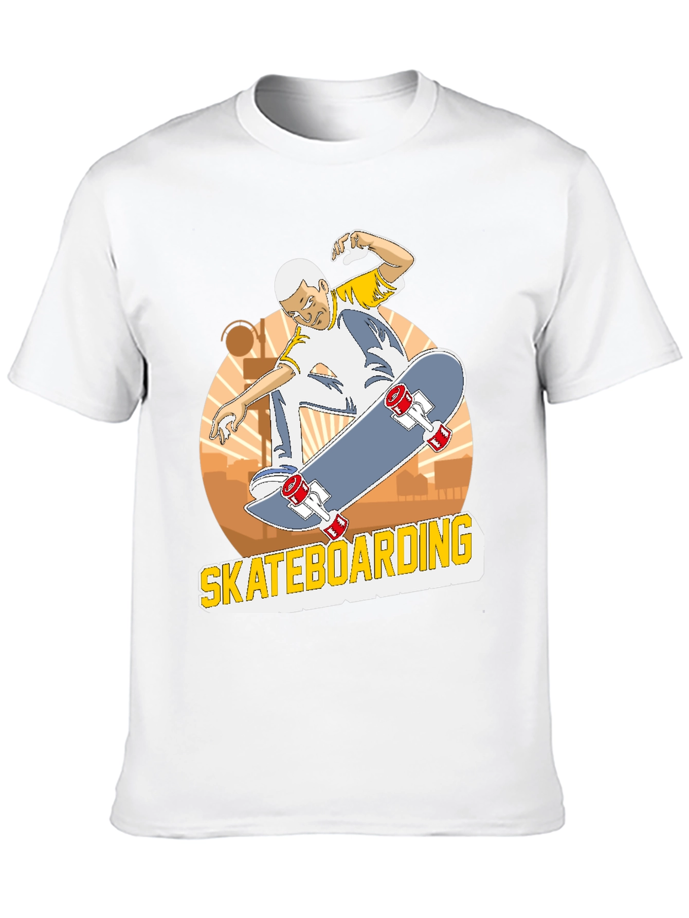Camiseta Negra Skateboarding Hombre