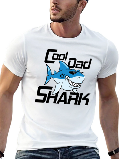 Camiseta Hombre Cool Dad Shark - Diseño Divertido