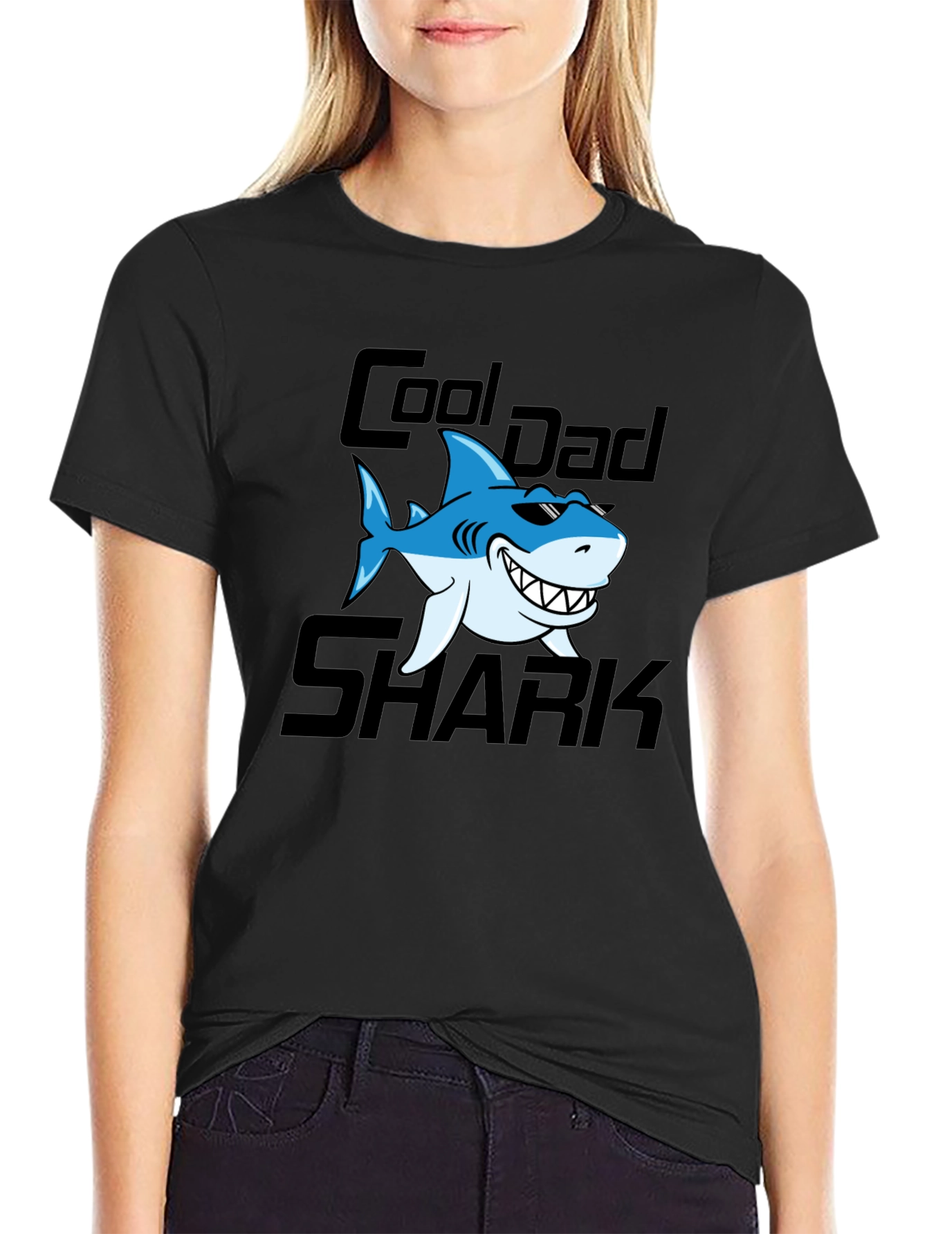 Camiseta Hombre Cool Dad Shark - Diseño Divertido