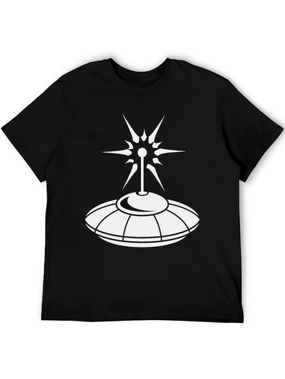 Camiseta Negra OVNI: Diseño Espacial Único