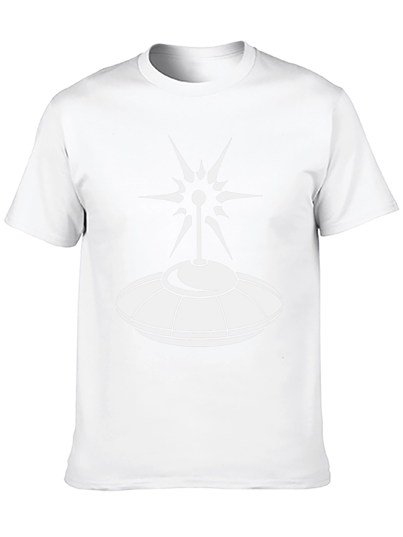 Camiseta Negra OVNI: Diseño Espacial Único