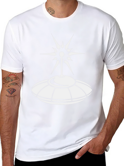 Camiseta Negra OVNI: Diseño Espacial Único