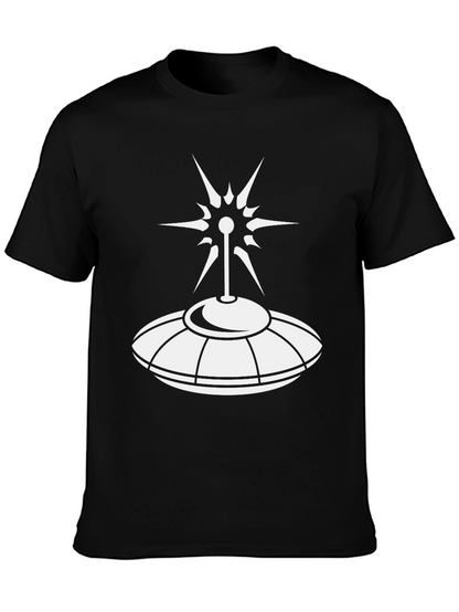 Camiseta Negra OVNI: Diseño Espacial Único